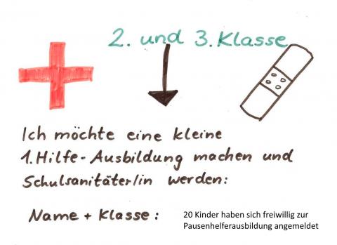 Pausenhelferausbildung / Mini-Schulsanitäter durch den ASB